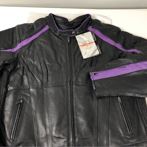 Milwaukee Leather ML1952 Jacket w Studs Wings Zip Out Liner Vented NIB New